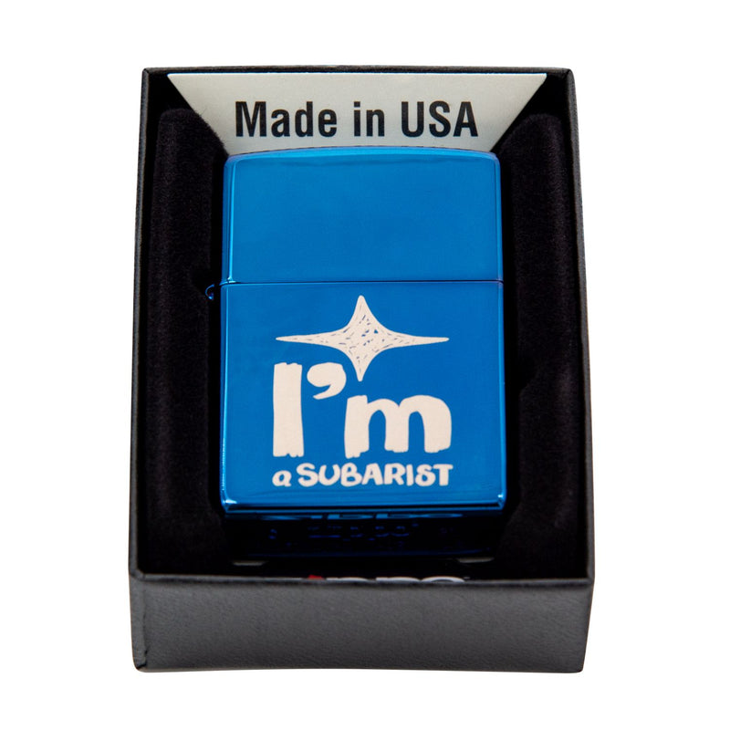 Subaru Zippo Sturmfeuerzeug blau