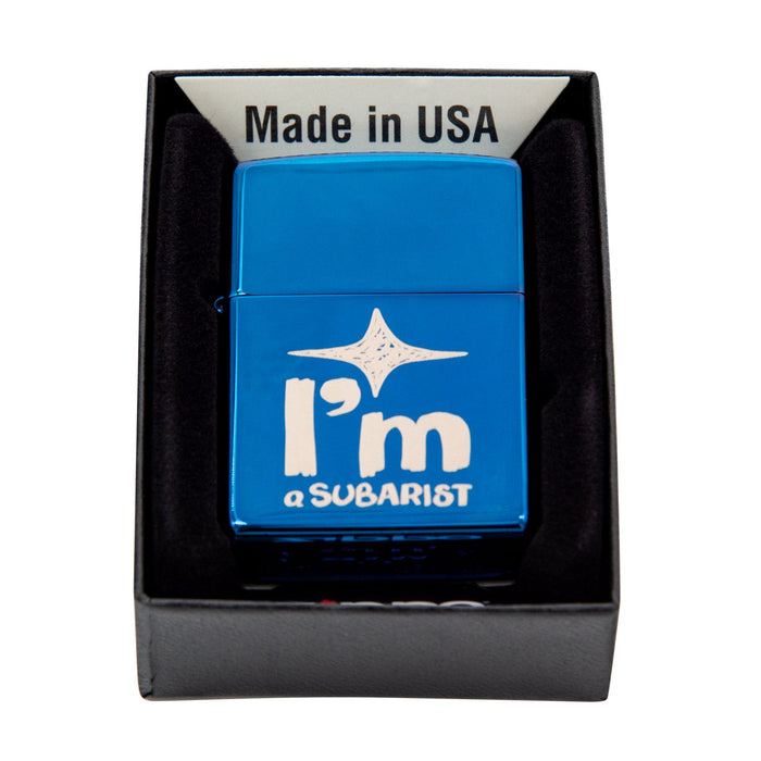 Subaru Zippo Sturmfeuerzeug blau