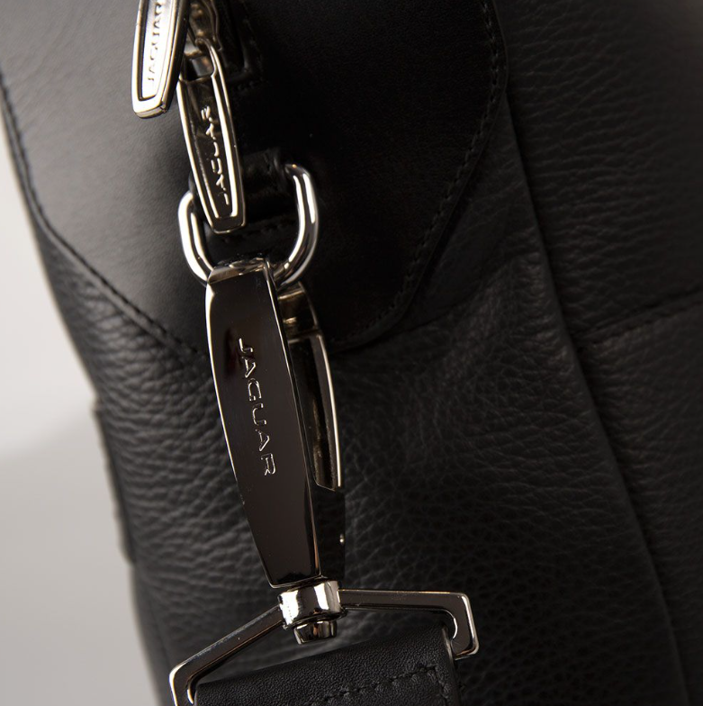 Jaguar Aktentasche aus Leder mit Jaguar-Logo