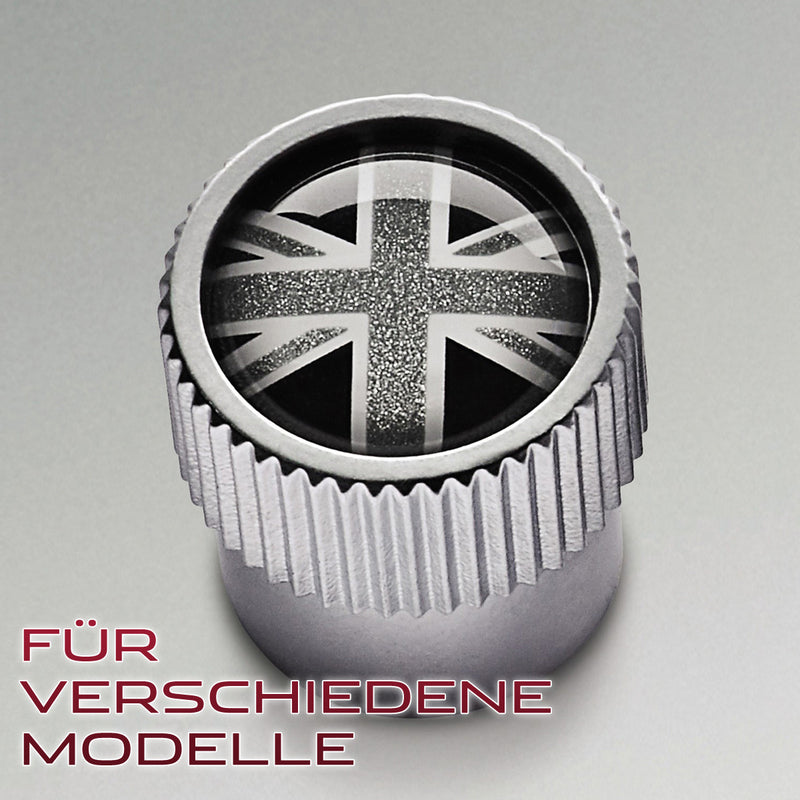 Ventilkappen - Union Jack Schwarz