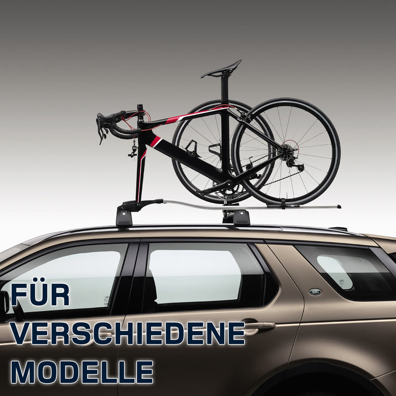 Roof bike rack with fork attachment