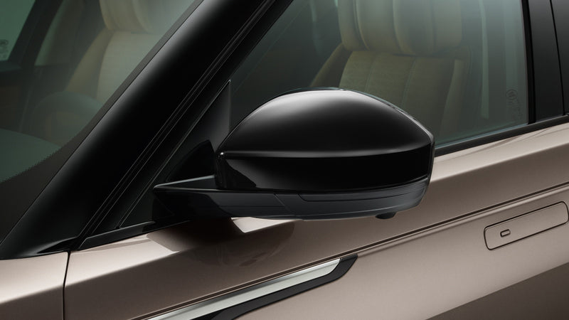 Coques de rétroviseurs, noir brillant - Velar