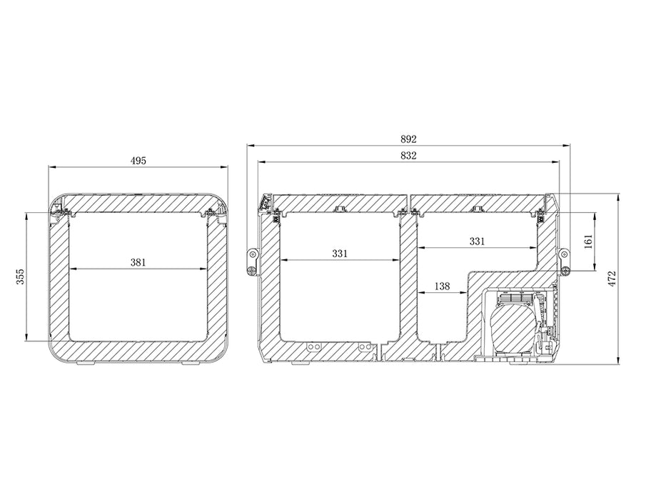 Dometic CFX3 75DZ Tragbare Zweizonen-Kompressorkühl-und -gefrierbox