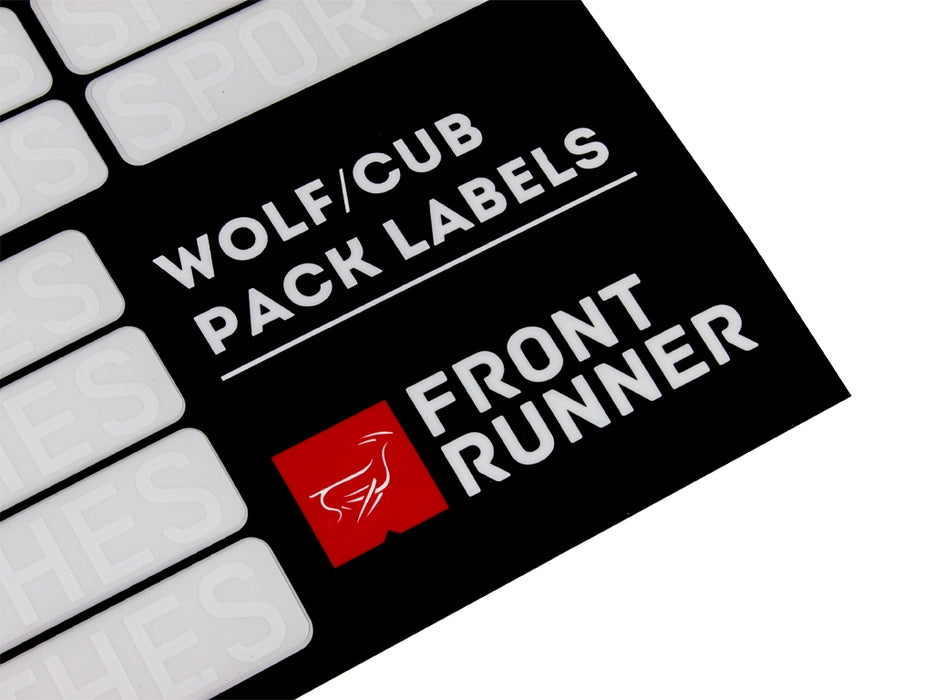 Wolf Pack und Cub Box Organisation-Labels - von Front Runner